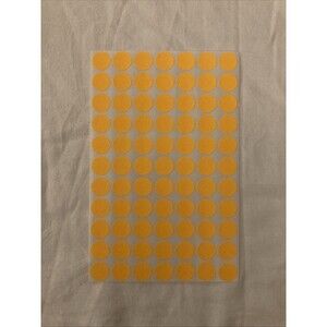 Unbranded Color Coding Labels | Neon Orange | 1 Sheet Only (77 Labels)